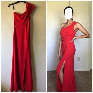 Formal Red One-Shoulder Gown